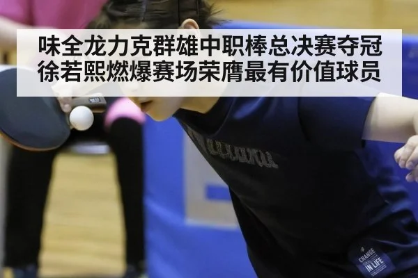 味全龙力克群雄中职棒总决赛夺冠徐若熙燃爆赛场荣膺最有价值球员